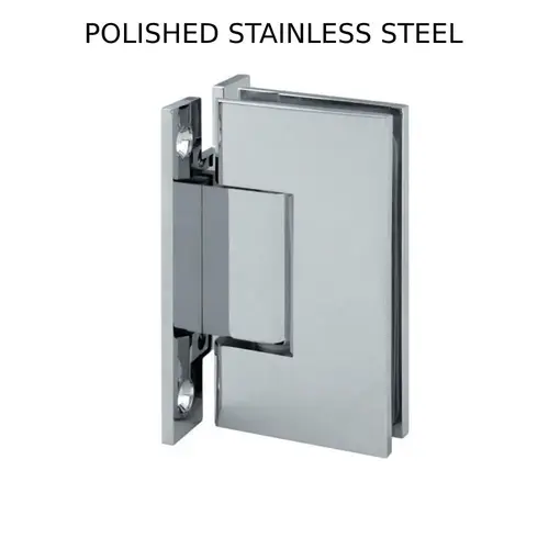 Wall to Glass "H" Back Plate Hinge-PSS- Polished Stainless Steel Wall to Glass "H" Back Plate Hinge-PSS- Polished Stainless Steel
