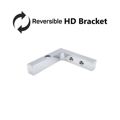 Heavy Duty Reversible Pivot Hinge Wall Mount Bracket Chrome Heavy Duty Reversible Pivot Hinge Wall Mount Bracket Chrome