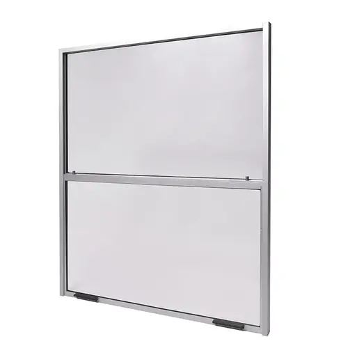 Satin Anodized 36" x 36" Vertical Sliding Service Windows with 1/4" Vinyl Glazing No Screen