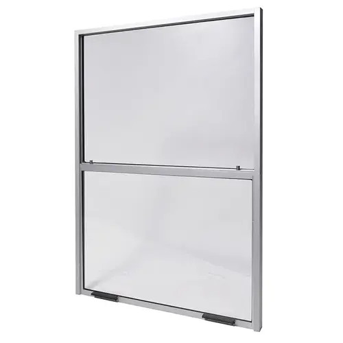 Satin Anodized 24" x 36" Vertical Sliding Service Windows with 1/4" Vinyl Glazing NoScreen