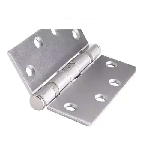 4.5 " x 4.5 " Brushed Chrome Full Mortise Removable Pin Squared Hinge