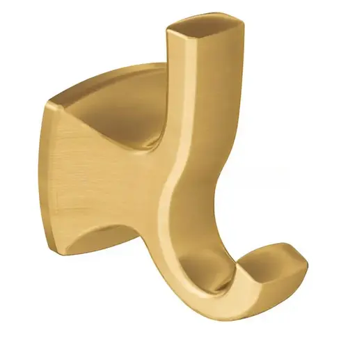 Voss Double Robe Hook Brushed Gold Finish Voss Double Robe Hook Brushed Gold Finish