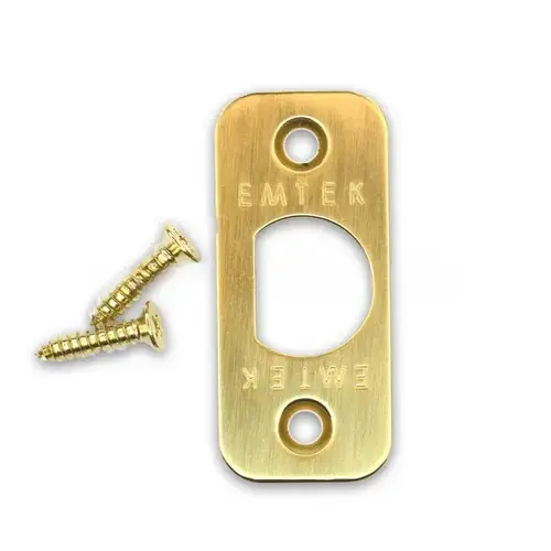 Radius Corner Faceplate and Screws for Passage or Privacy Latch Unlacquered Brass Finish Radius Corner Faceplate and Screws for Passage or Privacy Latch Unlacquered Brass Finish