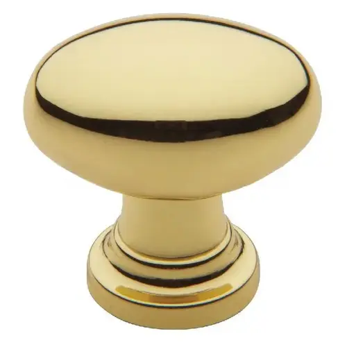 1-1/8" Oval Cabinet Knob Unlacquered Brass Finish 1-1/8" Oval Cabinet Knob Unlacquered Brass Finish