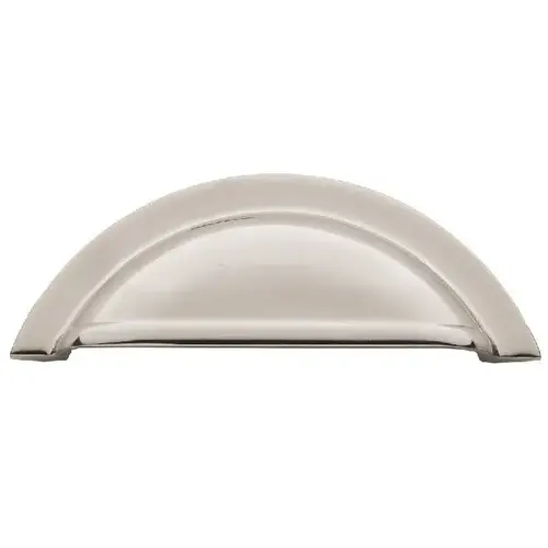 4" Center to Center Cup Pull Lifetime Bright Nickel Finish 4" Center to Center Cup Pull Lifetime Bright Nickel Finish