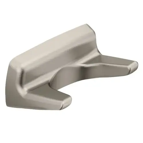 Contemporary Double Robe Hook Brushed Nickel Finish Contemporary Double Robe Hook Brushed Nickel Finish