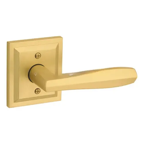Half Dummy Torrey Pines Lever and Square Rose Satin Brass Finish Half Dummy Torrey Pines Lever and Square Rose Satin Brass Finish