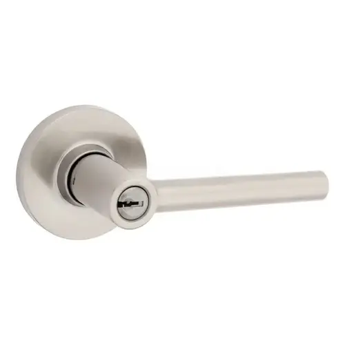Reminy Lever Round Rose Push Button Entry Lock with RCAL Latch and RCS Strike Satin Nickel Finish Reminy Lever Round Rose Push Button Entry Lock with RCAL Latch and RCS Strike Satin Nickel Finish
