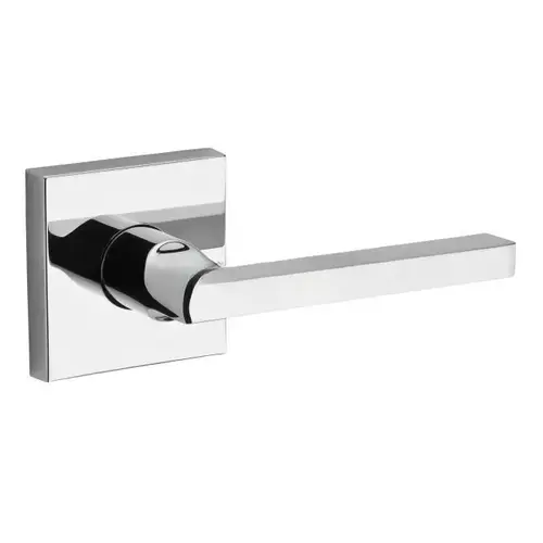 Half Dummy Square Lever and Contemporary Square Rose Bright Chrome Finish Half Dummy Square Lever and Contemporary Square Rose Bright Chrome Finish