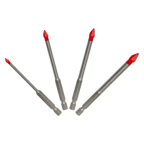 Carbide Tipped Glass, Tile & Stone Drill Bit Set (5-Piece)