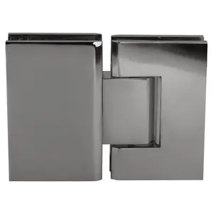 CRL SGM1CH Chrome International Series 180 degree Glass-to-Glass Square Corner Hinge