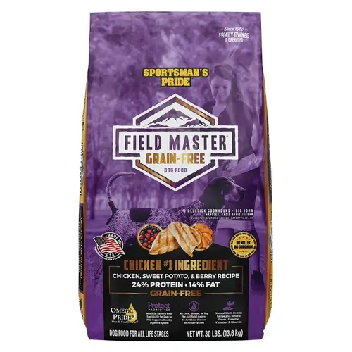 Field Master Dog Food, Small, Medium, Large Breed, Dry, Berry, Chicken, Sweet Potato, 30 lb Field Master Dog Food, Small, Medium, Large Breed, Dry, Berry, Chicken, Sweet Potato, 30 lb