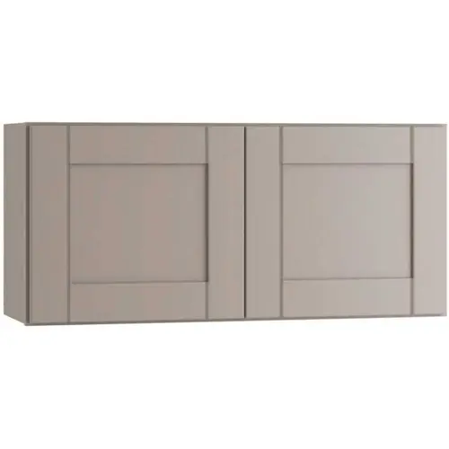 Richmond Shaker Rta Wall Cabinet Double, Vesuvius Gray, 30"x18"x12"