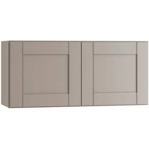 Richmond Shaker Rta Wall Cabinet Double, Vesuvius Gray, 36"x18"x12"