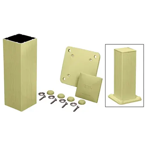 Pre-Treated Aluminum Standard 4" x 4" Surface Mount 42" Long Post Kit Pre-Treated Aluminum Standard 4" x 4" Surface Mount 42" Long Post Kit
