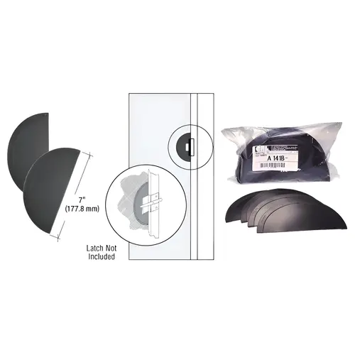 Bulk Pack of Screen Door Pull Shields Black Bulk Pack of Screen Door Pull Shields Black