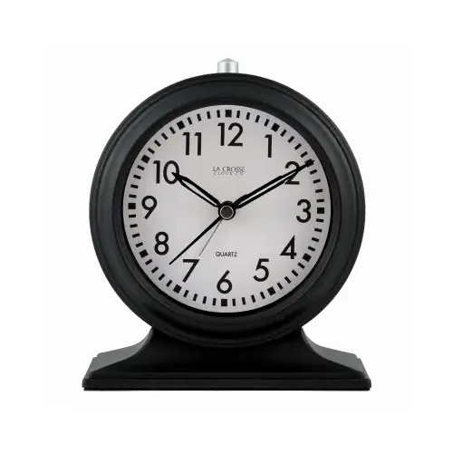 Tabletop Alarm Clock, Battery Operated, Silent Movement, 5.7 In.