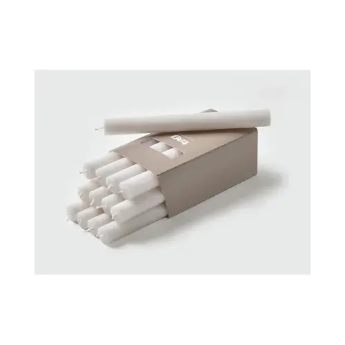 Straight Candle, White, 10 In. Straight Candle, White, 10 In.