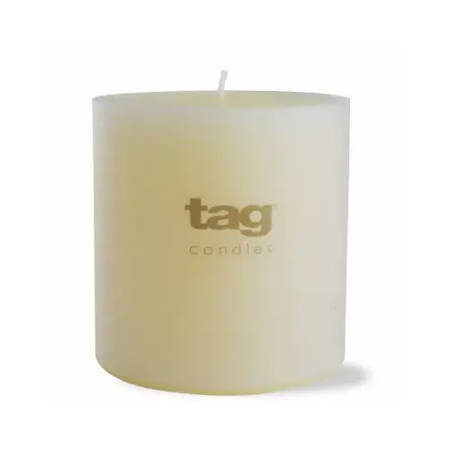 Pillar Candle, 85 Hour Burn Time, Cotton Wick, Ivory, 4 x 4 In. Pillar Candle, 85 Hour Burn Time, Cotton Wick, Ivory, 4 x 4 In.