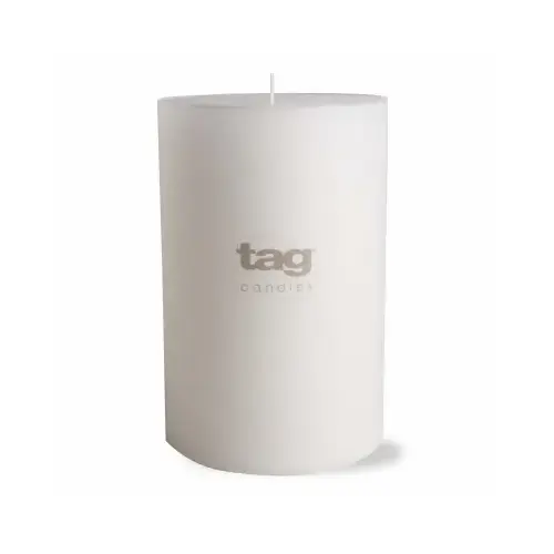 Pillar Candle, 130 Hour Burn Time, Cotton Wick, White, 4 x 6 In. Pillar Candle, 130 Hour Burn Time, Cotton Wick, White, 4 x 6 In.