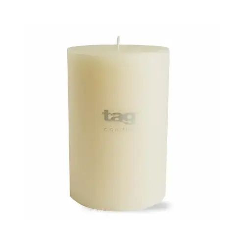 Pillar Candle, 130 Hour Burn Time, Cotton Wick, Ivory, 4 x 6 In. Pillar Candle, 130 Hour Burn Time, Cotton Wick, Ivory, 4 x 6 In.