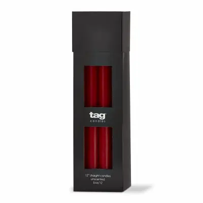 TAG - OLLY OLLY GROUP LLC 12 RED Class Candle - pack of 12 G17571-XCP12 TAG - OLLY OLLY GROUP LLC 12 RED Class Candle - pack of 12 G17571-XCP12