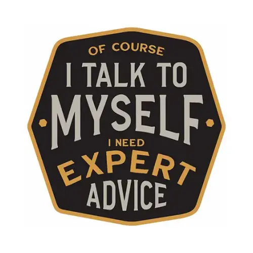 Metal Sign, "I Talk to Myself", 12 x 12 In.
