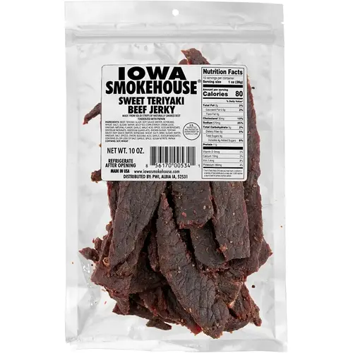 Beef Jerky, Sweet Teriyaki, 10 oz - pack of 6 Beef Jerky, Sweet Teriyaki, 10 oz - pack of 6