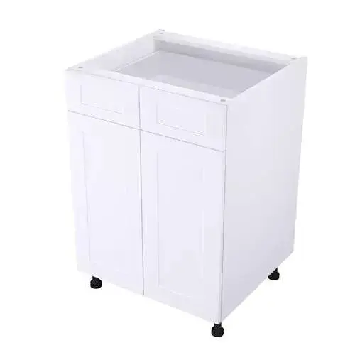 Quick Assemble Modern Style, Shaker White 27 " Base Kitchen Cabinet, 1 Drawer (27 " W x 24 " D x 34.50 " H) Quick Assemble Modern Style, Shaker White 27 " Base Kitchen Cabinet, 1 Drawer (27 " W x 24 " D x 34.50 " H)