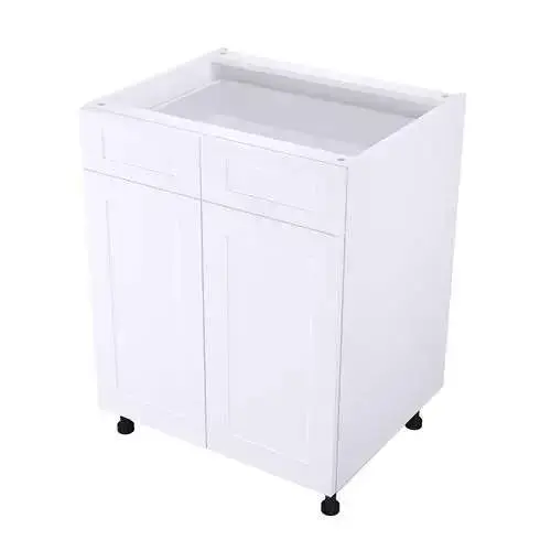 Quick Assemble Modern Style, Shaker White 30 " Base Kitchen Cabinet, 1 Drawer (30 " W x 24 " D x 34.50 " H)