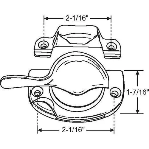 Sash Lock With Keeper For Marvin Windows White Sash Lock With Keeper For Marvin Windows White