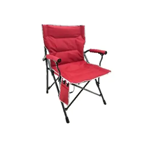 Heated Quad Chair, Red Fabric, Battery Not Included