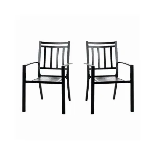 Patio Dining Chairs, Metal - pair