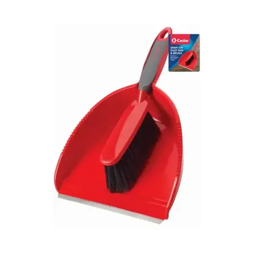 Broom with Dustpan 6" W Black/Red Broom with Dustpan 6" W Black/Red