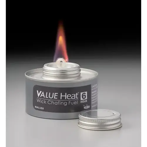 Hollowick Inc Value Heat 6 Hour Screw Top Liquid Wick Chafing Fuel, 24 Count, 1 Per Case