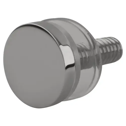 Chrome 3/4" Diameter Standoff Cap Assembly, Brass Material, Round Profile, 1/4-20 Thread Size, Polished Chrome Finish Chrome 3/4" Diameter Standoff Cap Assembly, Brass Material, Round Profile, 1/4-20 Thread Size, Polished Chrome Finish