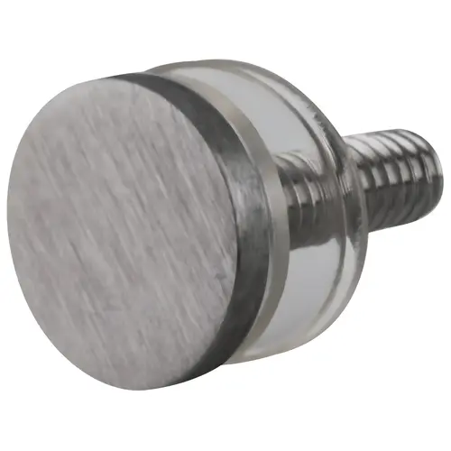3/4" Diameter Standoff Cap Assembly, 316 Stainless Steel Material, 1/4-20 Thread Size, Brushed Stainless Steel Finish