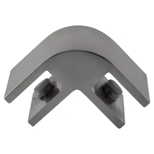 Chrome 2-Way 90 Degree Standard Connector for 3/8" Glass