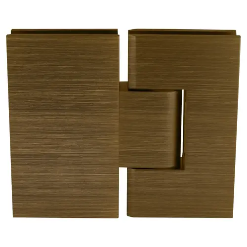 Antique Brass Vienna 380 Series Adjustable 180 Degree Glass-to-Glass Hinge Antique Brass Vienna 380 Series Adjustable 180 Degree Glass-to-Glass Hinge