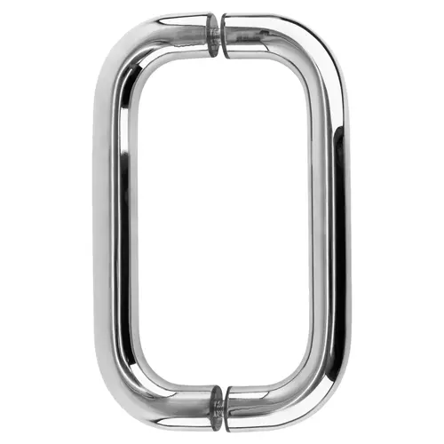 8 Inches Center To Center X 1 Inch Diameter Standard Tubular Shower Door Handle Back To Back Mount Polished Stainless Steel