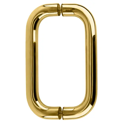 8 Inches Center To Center X 1 Inch Diameter Standard Tubular Shower Door Handle Back To Back Mount Polished Brass 8 Inches Center To Center X 1 Inch Diameter Standard Tubular Shower Door Handle Back To Back Mount Polished Brass