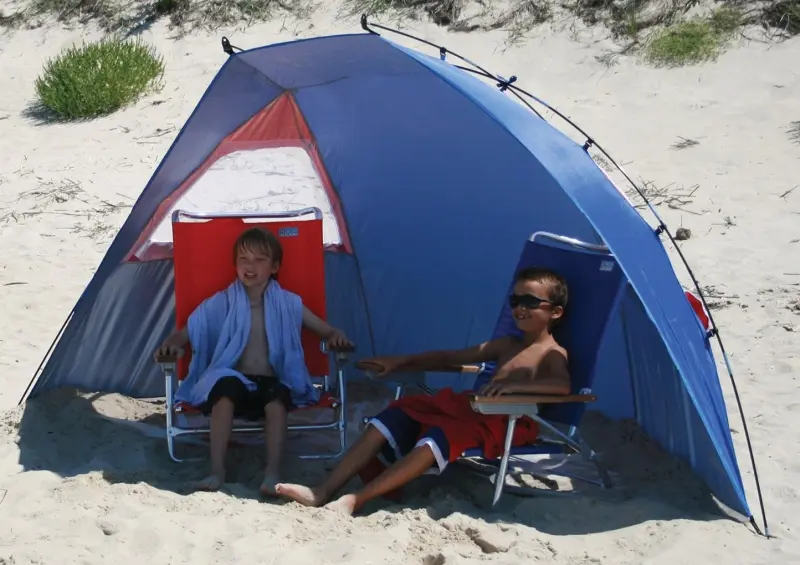 Rio Brands PK4 Portable Sun Shelter 102 in Open L 56 in Open W 75D Polyester Frame - pack of 4 BH201-88OG-XCP4