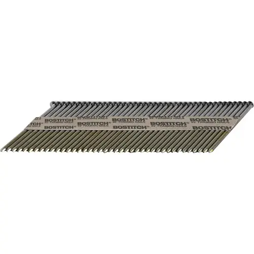 Framing Nails 3" L X 15 Ga. Angled Strip Coated 33 deg Coated Brite Framing Nails 3" L X 15 Ga. Angled Strip Coated 33 deg Coated Brite