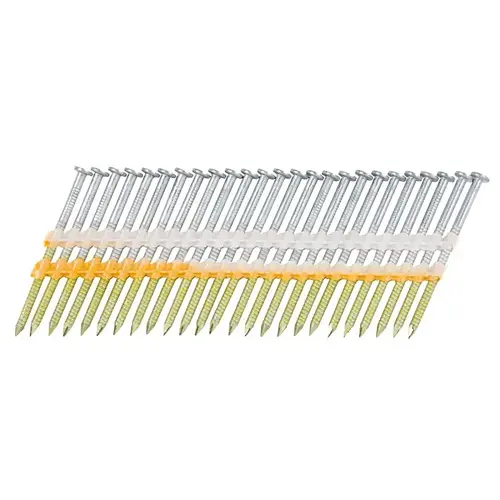 Sheathing Nail, 2-1/2 in L, Steel, Hot-Dipped Galvanized, Full Round Head, Ring Shank - pack of 4000