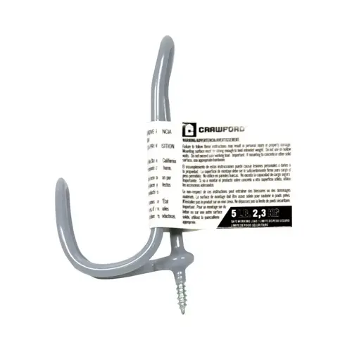 HOOK STOR C&H THRD GRY 3-1/4IN Vinyl Coated