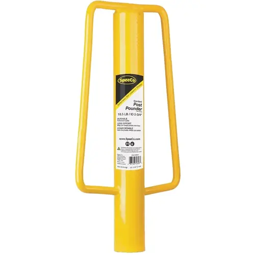 SpeeCo S16110510 T-Post Pounder, Metal, Gray Yellow