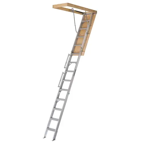 Everest Series AL258P Attic Ladder, 10 to 12 ft H Ceiling, 25-1/2 x 63 in Ceiling Opening, 13-Step, 350 lb Everest Series AL258P Attic Ladder, 10 to 12 ft H Ceiling, 25-1/2 x 63 in Ceiling Opening, 13-Step, 350 lb