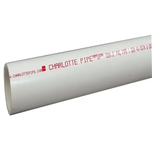 Pipe, 3 in, 20 ft L, SCH 40 Schedule, PVC, White Pipe, 3 in, 20 ft L, SCH 40 Schedule, PVC, White