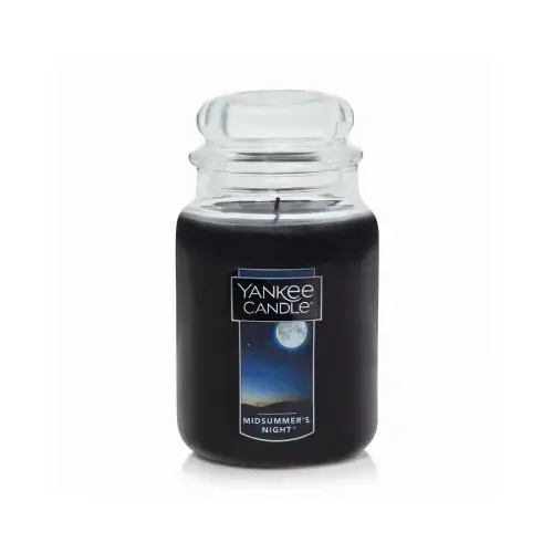 Glass Candle Jar, Single Wick, Dark Blue, 22 oz.