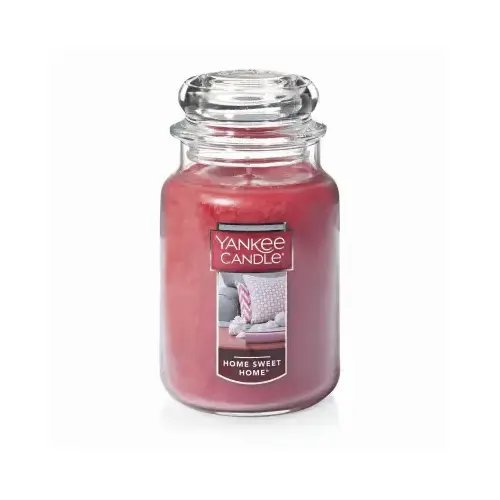 Glass Candle Jar, Single Wick, Cinnamon Red, 22 oz.